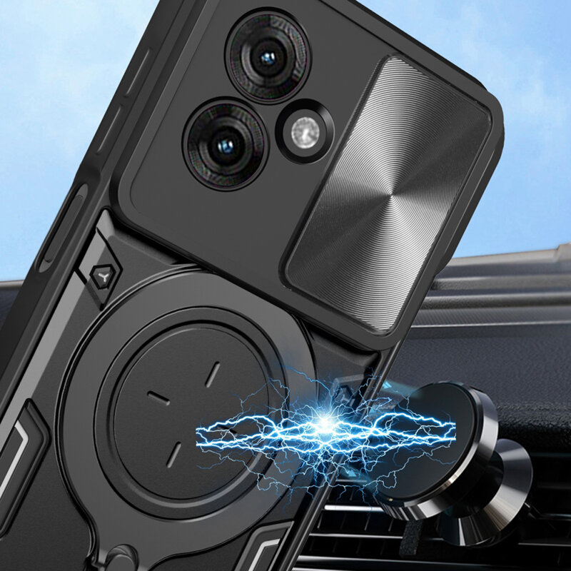 Husa Motorola Moto G55 Techsuit CamGuard Pro, negru