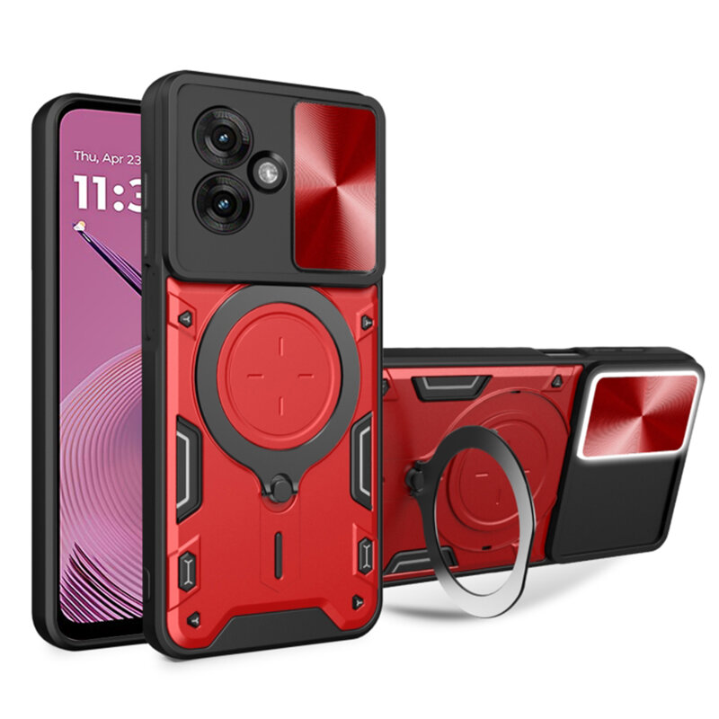 Husa Motorola Moto G55 Techsuit CamGuard Pro, rosu