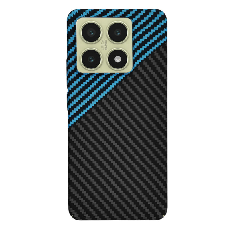 Husa Xiaomi 14T Techsuit Carbonite FiberShell, bleu
