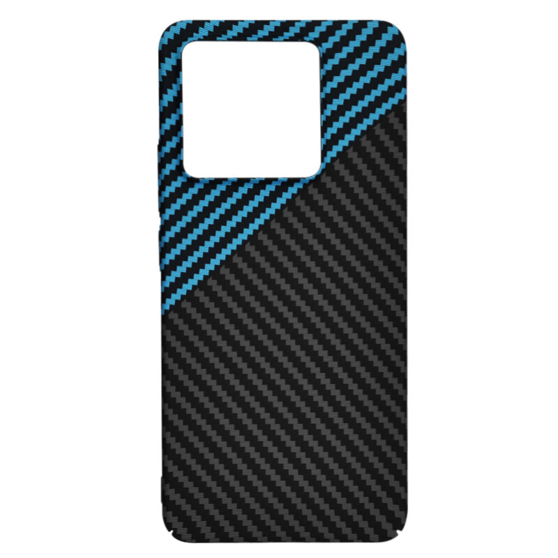 Husa Xiaomi 14T Techsuit Carbonite FiberShell, bleu