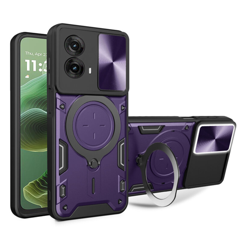 Husa Motorola Moto G35 Techsuit CamGuard Pro, mov