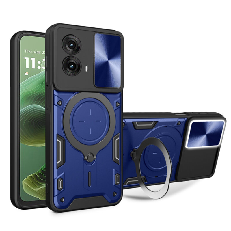Husa Motorola Moto G35 Techsuit CamGuard Pro, albastru