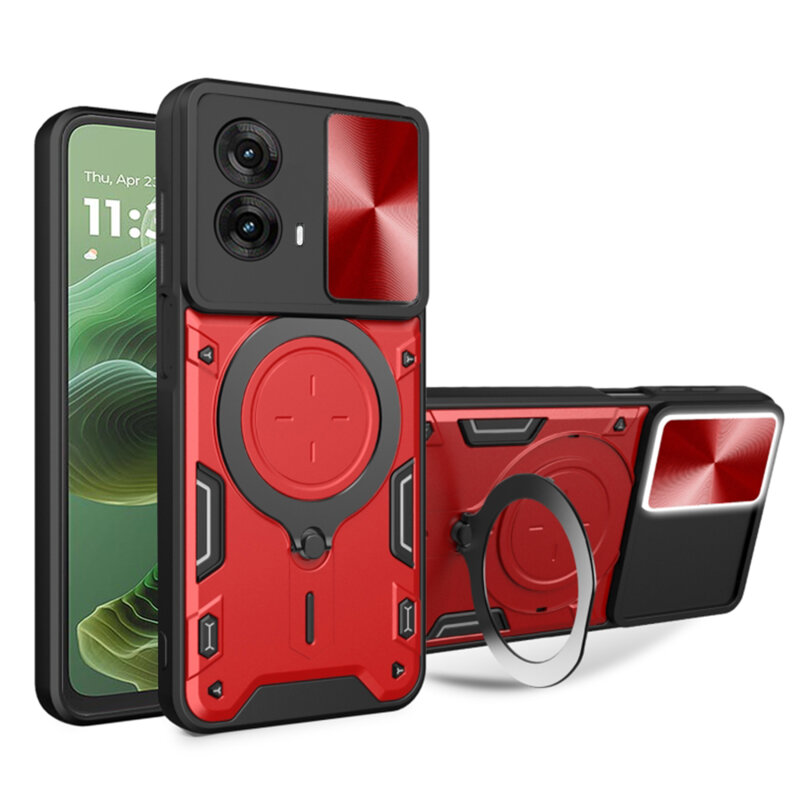 Husa Motorola Moto G35 Techsuit CamGuard Pro, rosu