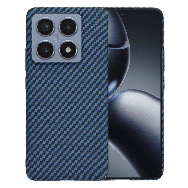 Husa Xiaomi 14T Pro Techsuit Carbonite FiberShell, cyan