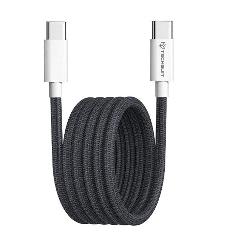 Cablu Super Fast Charging tip C PD60W Techsuit, 1m, negru