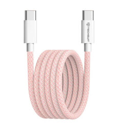 Cablu Super Fast Charging tip C PD60W Techsuit, 1m, roz