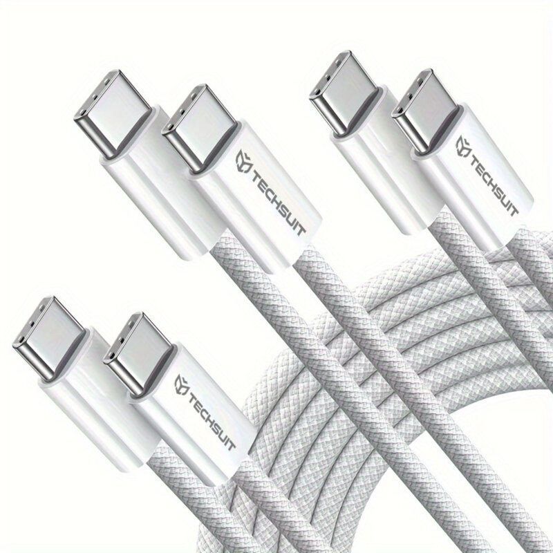 Cablu Super Fast Charging tip C PD60W Techsuit, 1m, roz