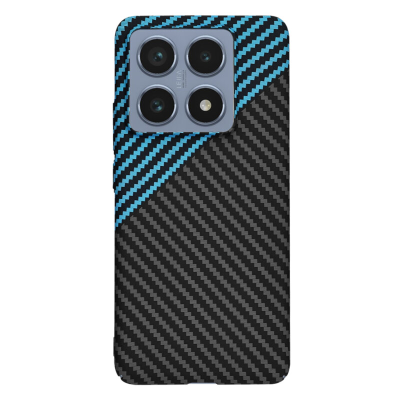 Husa Xiaomi 14T Pro Techsuit Carbonite FiberShell, bleu
