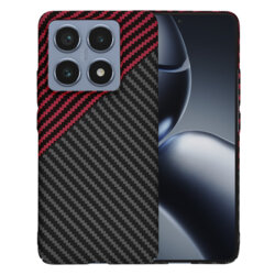 Husa Xiaomi 14T Pro Techsuit Carbonite FiberShell, rosu inchis