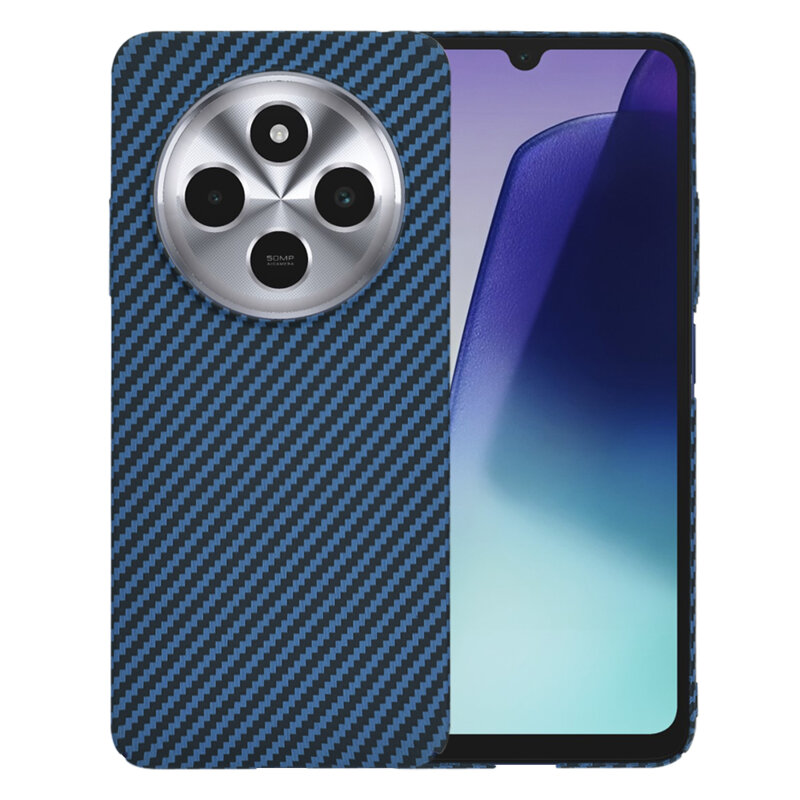 Husa Xiaomi Redmi 14C Techsuit Carbonite FiberShell, cyan