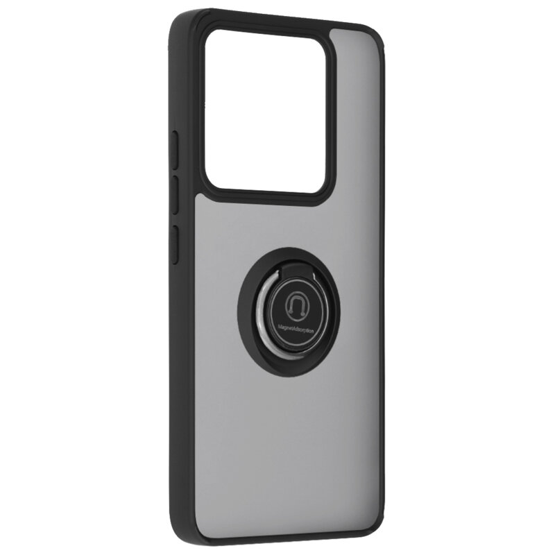 Husa Xiaomi 14T Pro Techsuit Glinth cu inel suport stand magnetic, negru