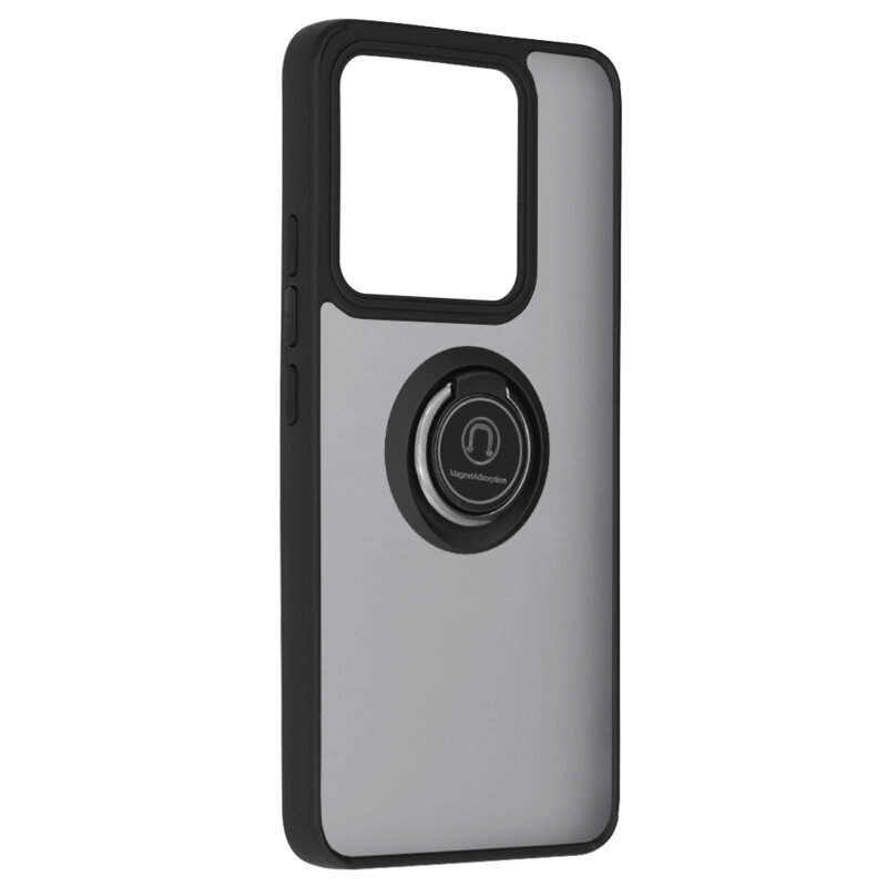 Husa Xiaomi 14T Techsuit Glinth cu inel suport stand magnetic, negru