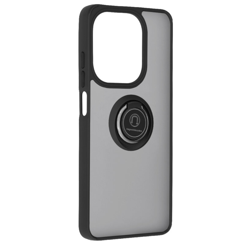 Husa Oppo A60 5G Techsuit Glinth cu inel suport stand magnetic, negru