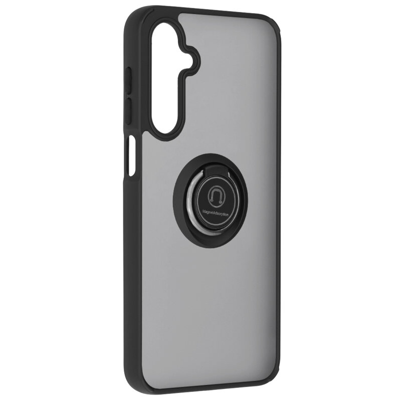 Husa Samsung Galaxy A16 5G Techsuit Glinth cu inel suport stand magnetic, negru