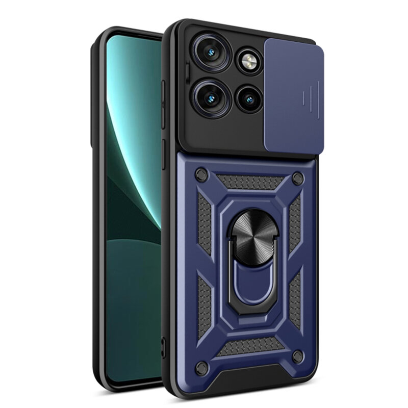 Husa Motorola Edge 50 Neo protectie camera Techsuit CamShield Series, albastru