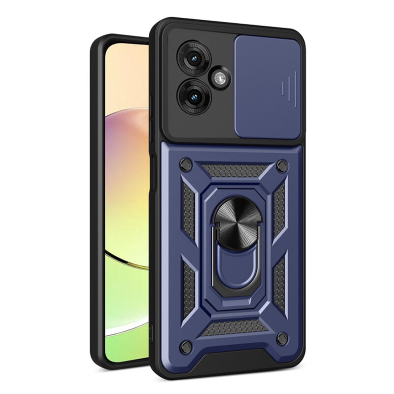 Husa Motorola Moto G55 protectie camera Techsuit CamShield Series, albastru