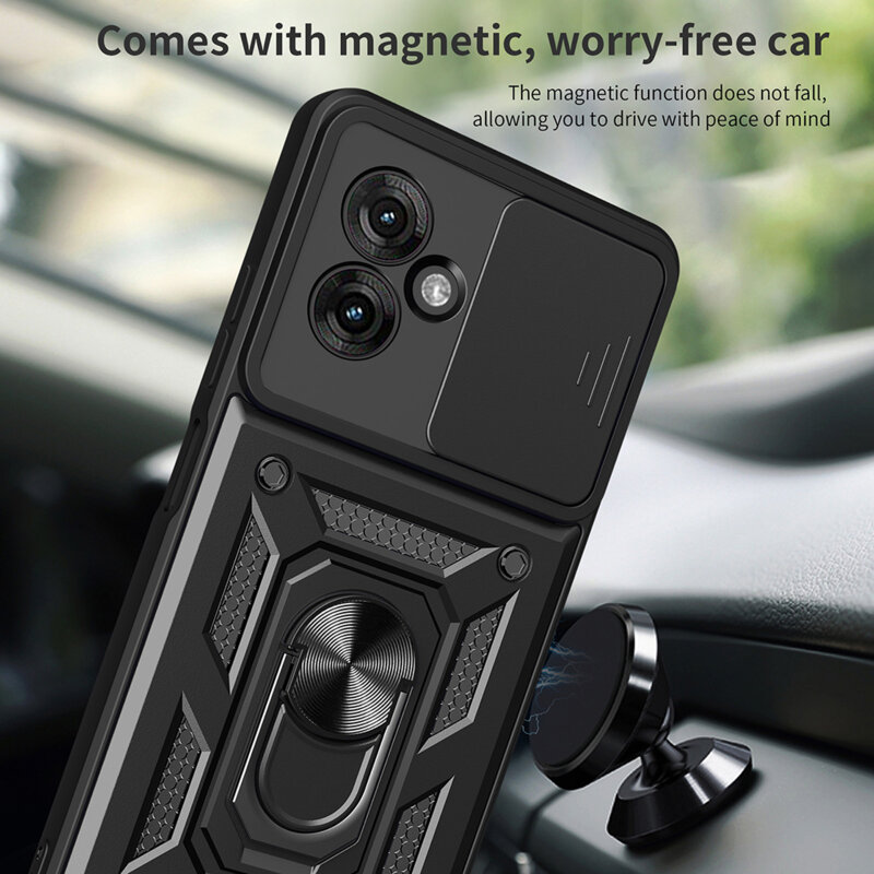 Husa Motorola Moto G55 protectie camera Techsuit CamShield Series, albastru