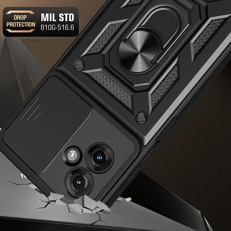 Husa Motorola Moto G55 protectie camera Techsuit CamShield Series, roz
