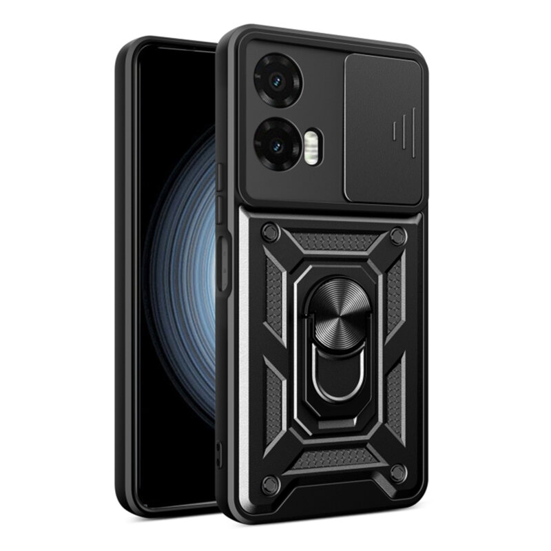 Husa Motorola Moto G35 protectie camera Techsuit CamShield Series, negru