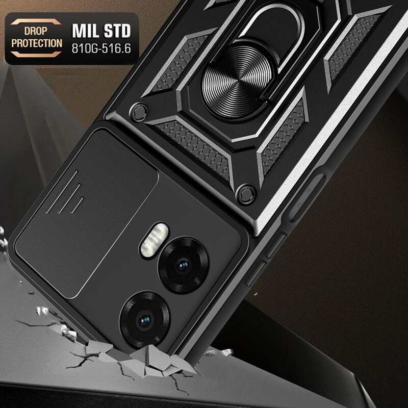 Husa Motorola Moto G35 protectie camera Techsuit CamShield Series, negru