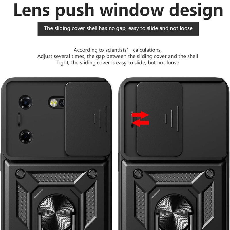 Husa Tecno Pova 5 Pro protectie camera Techsuit CamShield Series, negru