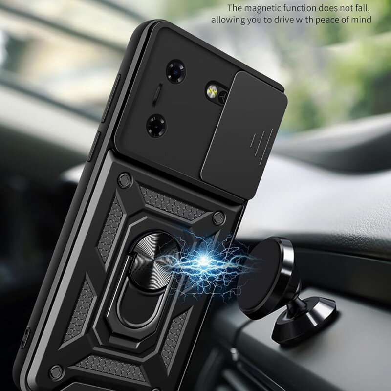 Husa Tecno Pova 5 Pro protectie camera Techsuit CamShield Series, negru