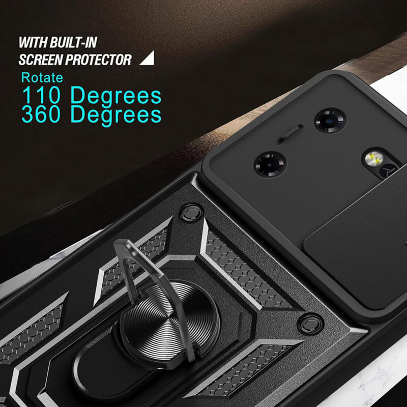 Husa Tecno Pova 5 Pro protectie camera Techsuit CamShield Series, negru