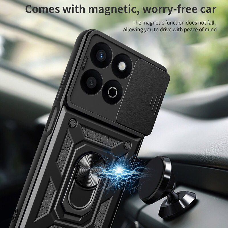 Husa Honor X7c protectie camera Techsuit CamShield Series, negru