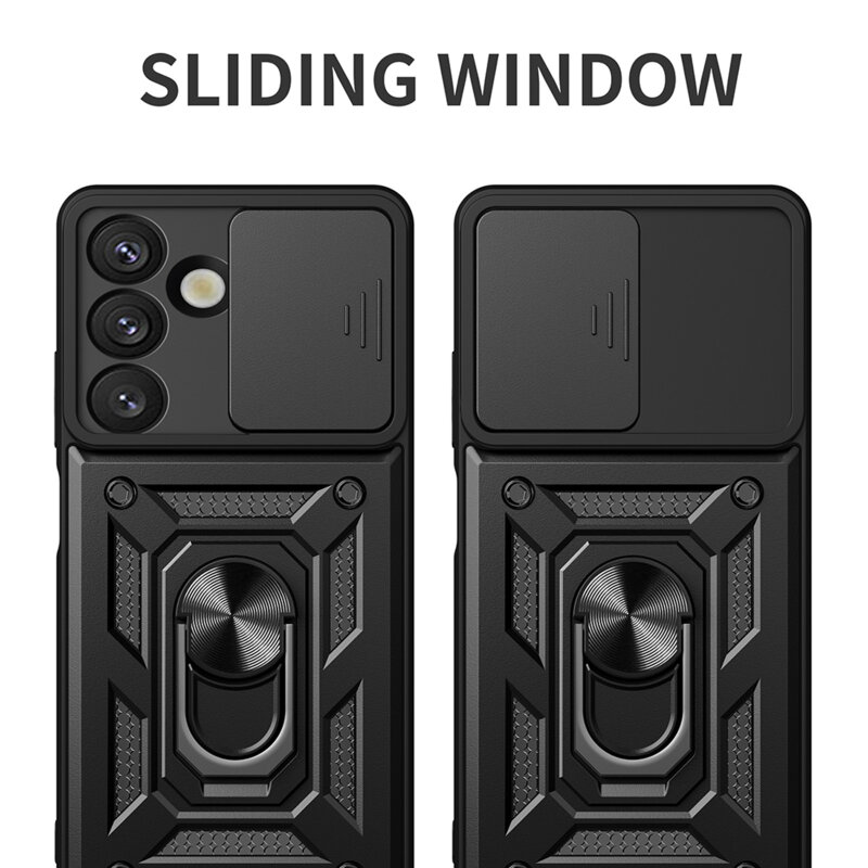 Husa Samsung Galaxy S25 protectie camera Techsuit CamShield Series, albastru