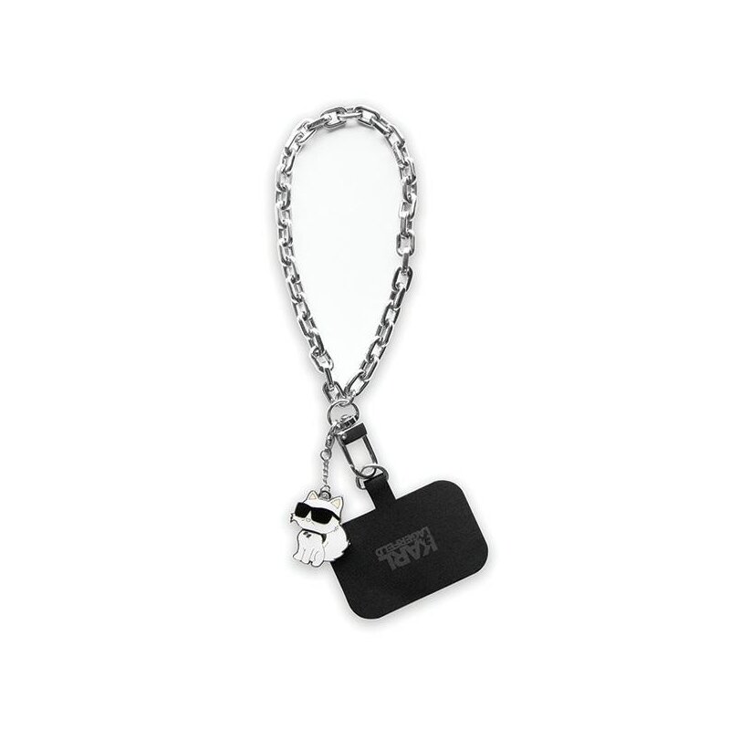 Breloc telefon Karl Lagerfeld, Choupette, gri, KLUCHCSKPK