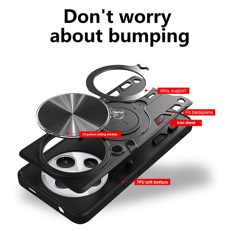 Husa Xiaomi Poco C75 Techsuit CamGuard Pro, negru