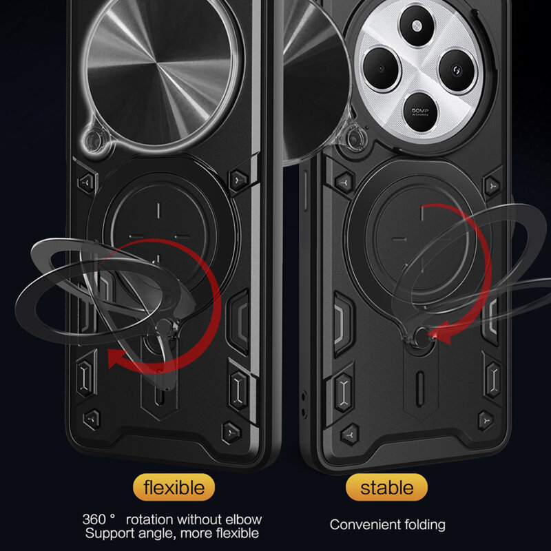 Husa Xiaomi Poco C75 Techsuit CamGuard Pro, negru