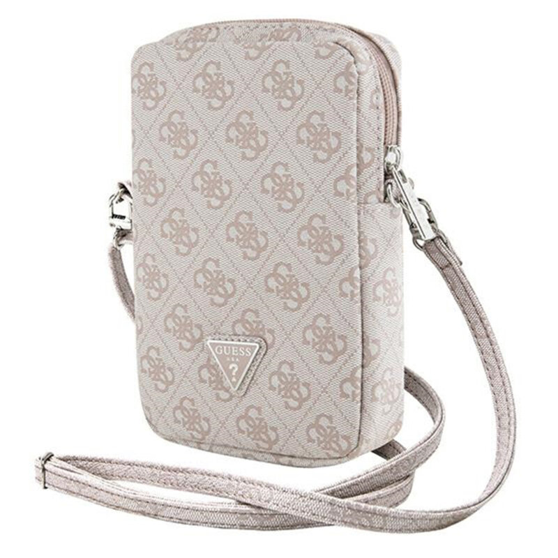 Geanta Guess dama pentru telefon cu fermoar, roz, GUWBZP4GFTSP