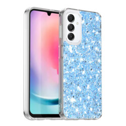 Husa cu sclipici Samsung Galaxy A16 5G Techsuit Sparkly Glitter, bleu