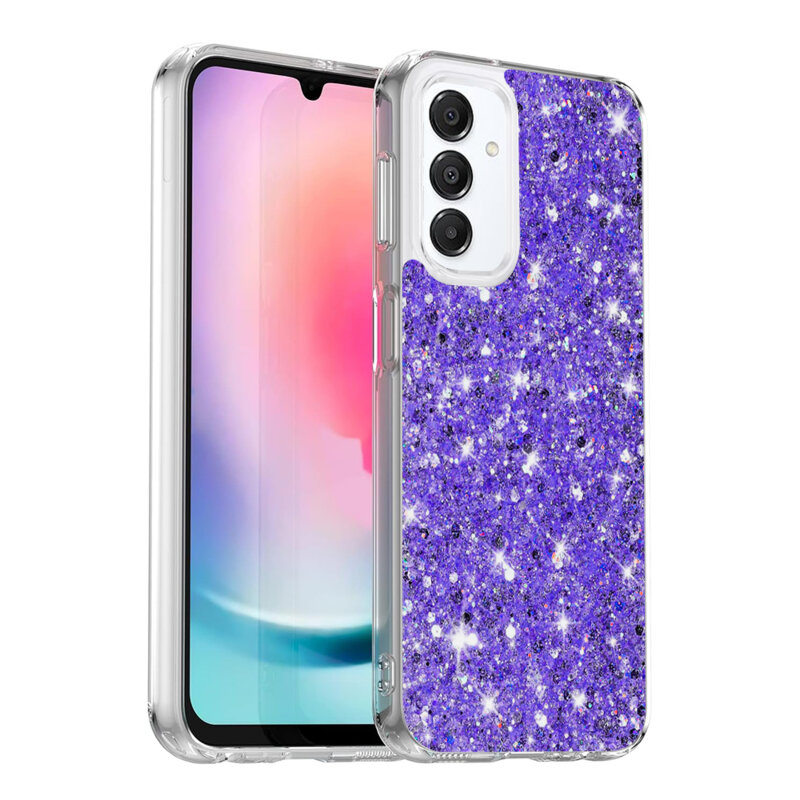 Husa cu sclipici Samsung Galaxy A16 5G Techsuit Sparkly Glitter, mov