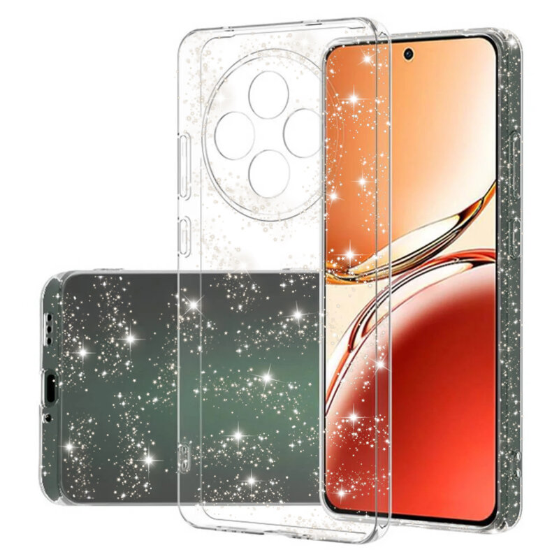 Husa sclipici Oppo Reno12 FS Techsuit SparkleSkin, transparenta