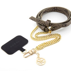 Snur telefon universal Guess 4G Chain CBDY Strap, maro, GUOUC4MG4EW