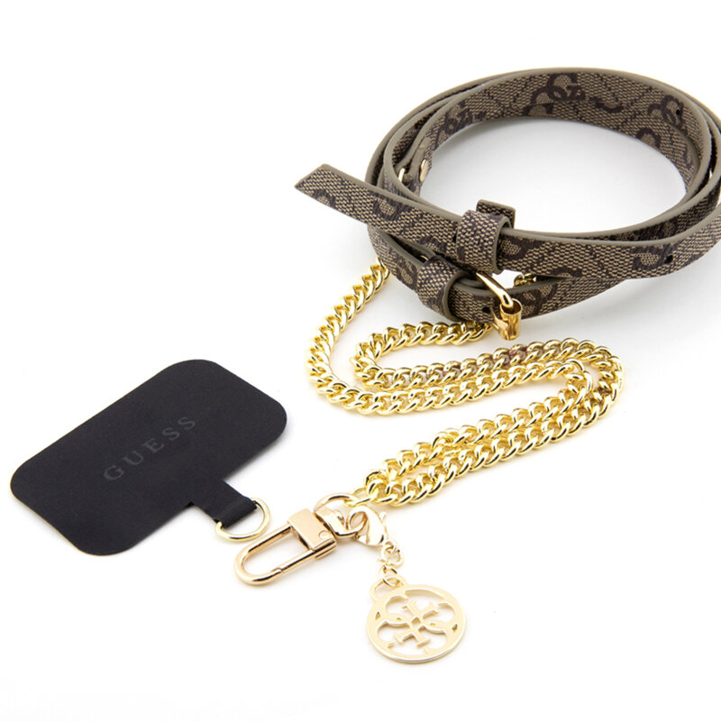 Snur telefon universal Guess 4G Chain CBDY Strap, maro, GUOUC4MG4EW