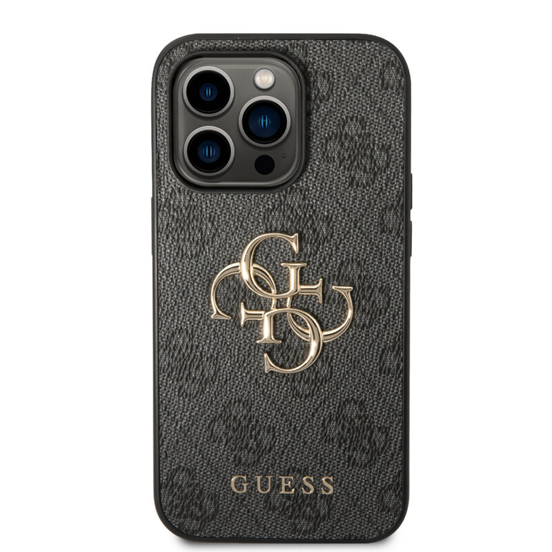 Husa originala Guess iPhone 15 Pro Max Hardcase 4G Big Metal Logo, gri, GUHCP15X4GMGGR