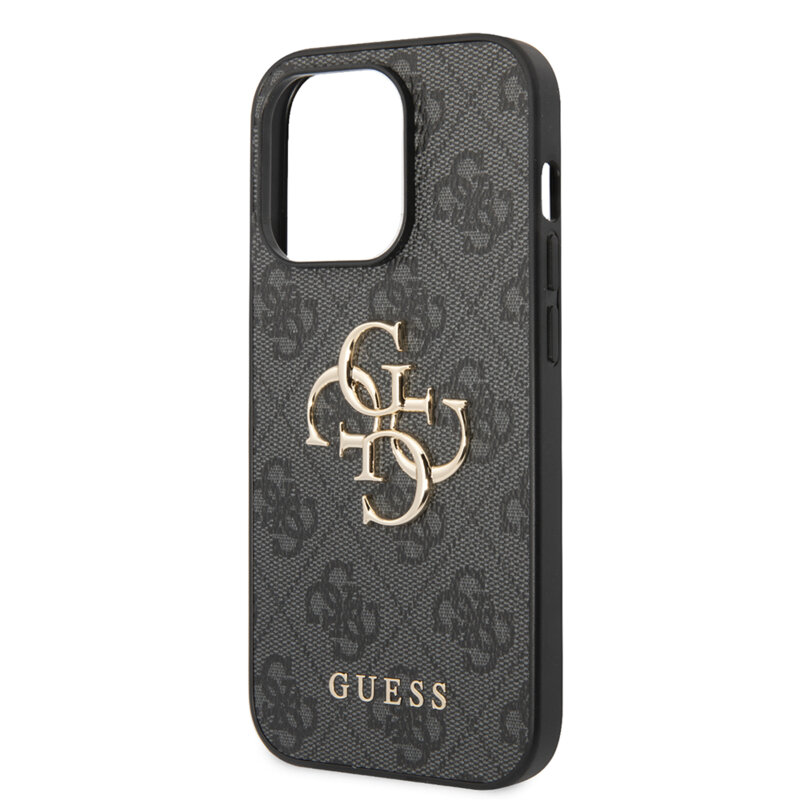 Husa originala Guess iPhone 15 Pro Max Hardcase 4G Big Metal Logo, gri, GUHCP15X4GMGGR