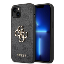 Husa originala Guess iPhone 14 Hardcase 4G Big Metal Logo, gri, GUHCP14S4GMGGR