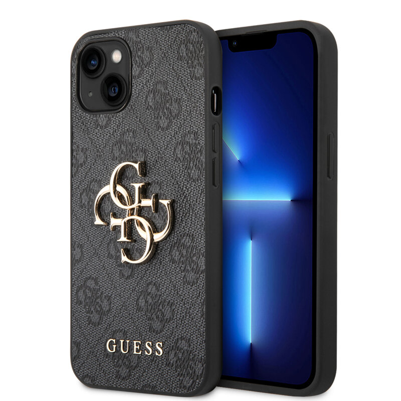 Husa originala Guess iPhone 14 Hardcase 4G Big Metal Logo, gri, GUHCP14S4GMGGR