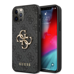 Husa originala Guess iPhone 12 Pro Hardcase 4G Big Metal Logo, gri, GUHCP12M4GMGGR