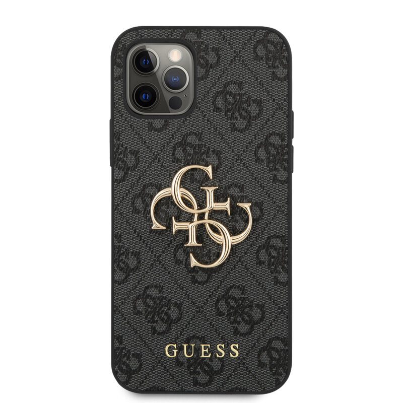 Husa originala Guess iPhone 12 Pro Hardcase 4G Big Metal Logo, gri, GUHCP12M4GMGGR