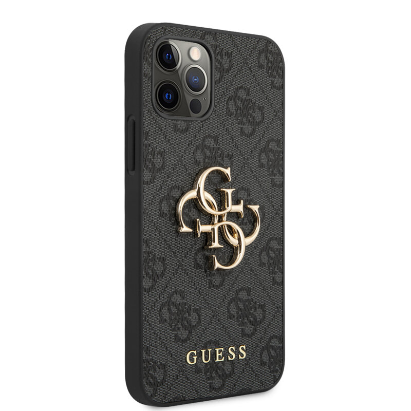 Husa originala Guess iPhone 12 Pro Hardcase 4G Big Metal Logo, gri, GUHCP12M4GMGGR