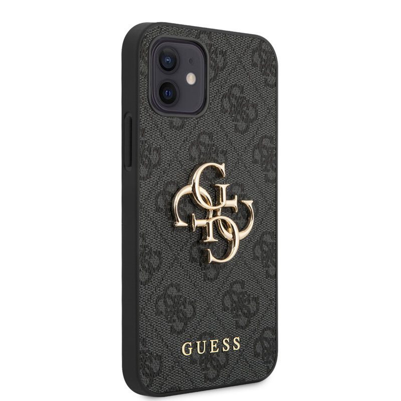 Husa originala Guess iPhone 12 Hardcase 4G Big Metal Logo, gri, GUHCP12M4GMGGR