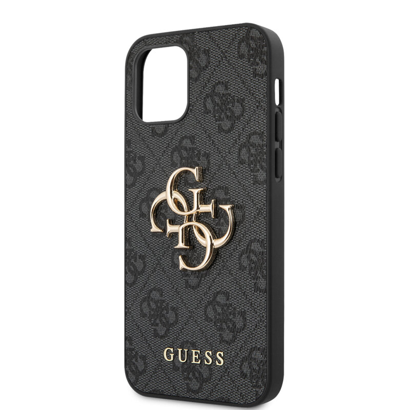 Husa originala Guess iPhone 12 Hardcase 4G Big Metal Logo, gri, GUHCP12M4GMGGR