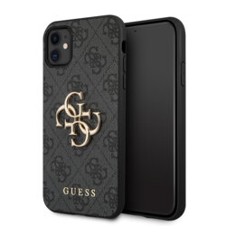 Husa originala Guess iPhone 11 Hardcase 4G Big Metal Logo, gri, GUHCN614GMGGR