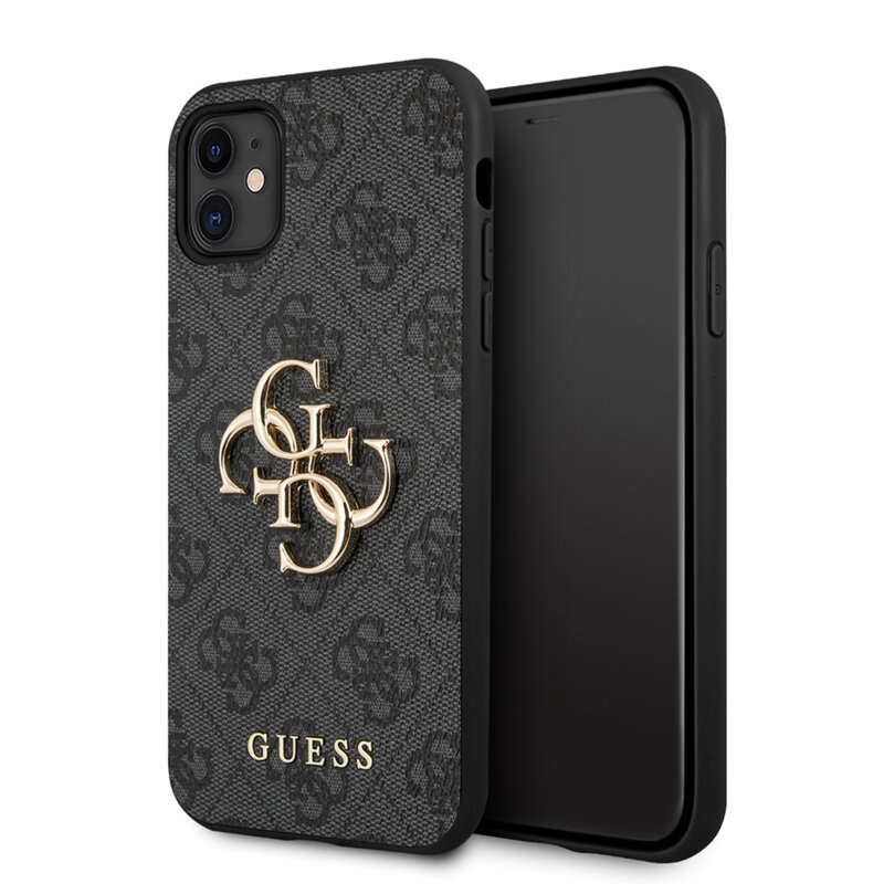 Husa originala Guess iPhone 11 Hardcase 4G Big Metal Logo, gri, GUHCN614GMGGR