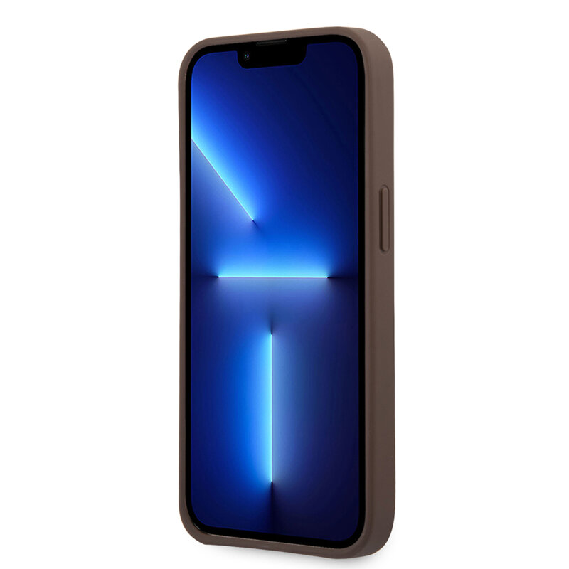 Husa originala Guess iPhone 14 Pro Max Hardcase 4G Big Metal Logo, maro, GUHCP14X4GMGBR